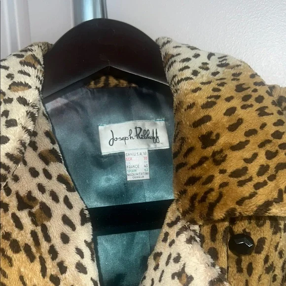 Vintage 1960’s Joseph Ribkoff Leopard Print Faux Fur Coat